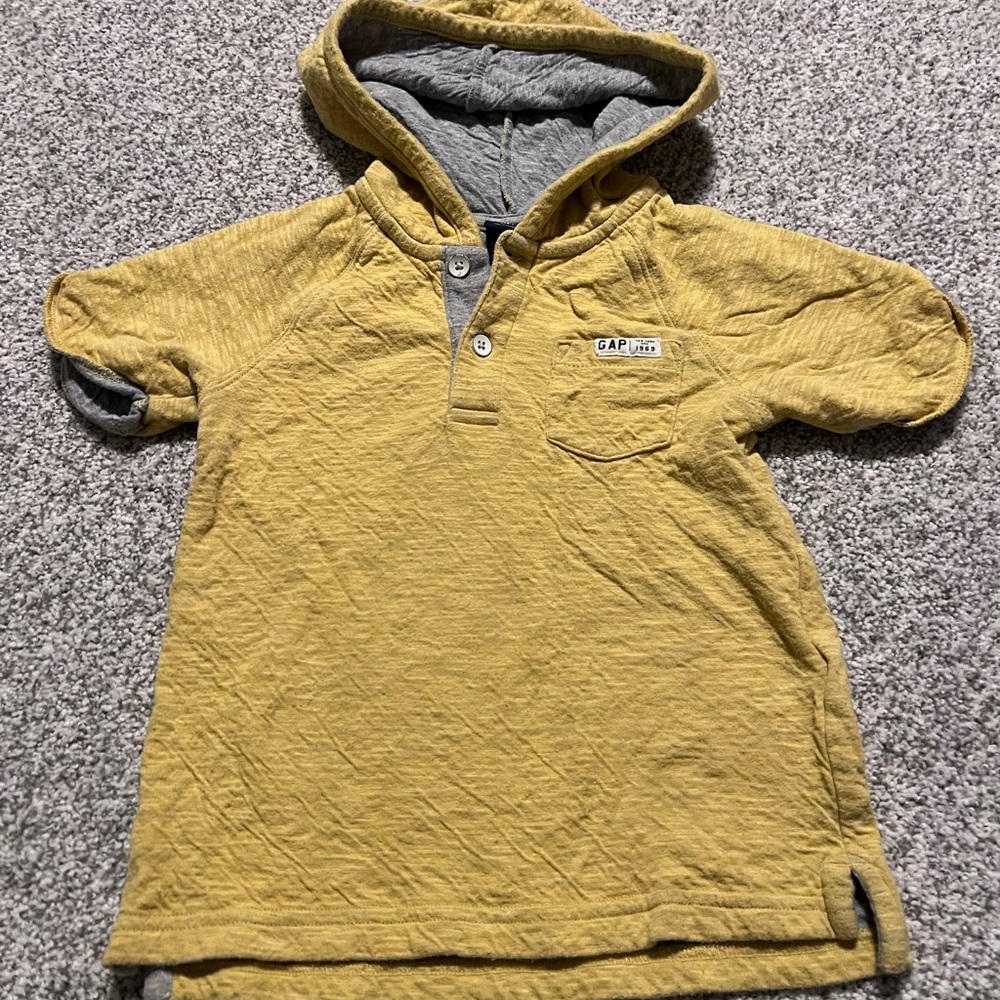 GAP Mustard Kids Hoodie with Gray Lining (Reversible)